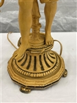 Cold Painted White Metal Figural Lamp