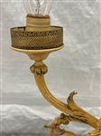 Cold Painted White Metal Figural Lamp