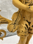Cold Painted White Metal Figural Lamp