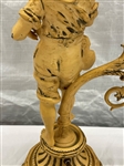 Cold Painted White Metal Figural Lamp