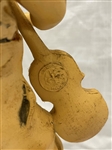 Cold Painted White Metal Figural Lamp