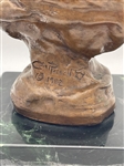 After Charles Marion Russell A Pigean Woman on Marble Base