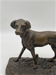 Bronze Sculpture of Pointer Hunting Dog