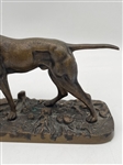 Bronze Sculpture of Pointer Hunting Dog