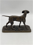Bronze Sculpture of Pointer Hunting Dog