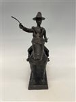 King Taksin Spelter Sculpture on Horseback 