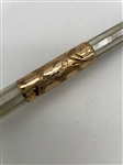 Gold Plate and Mother of Pearl Umbrella Handle 