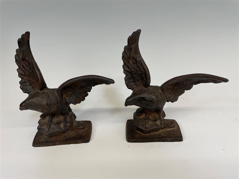 Pair of Cast Iron Eagle Door Stops