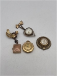 (4) Ladies Gold Filled Pendant/Brooch Watches