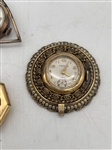 (4) Ladies Gold Filled Pendant/Brooch Watches