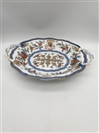 Oval Scalloped Reticulated 3 Footed Shallow Bowl