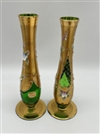 (4) Pieces Bohemian Enameled Glass