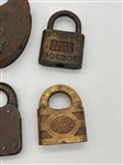 (6) Antique Brass Locks