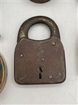 (6) Antique Brass Locks