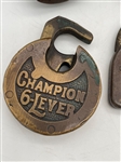 (6) Antique Brass Locks