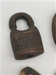 (6) Antique Brass Locks