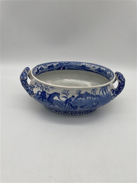 Spode Blue and White Transferware Small Handled Tureen c1810