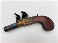 Cased Set of Early 19th Century English Flint Boxlock Pocket Pistols Complete Set