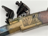 Cased Set of Early 19th Century English Flint Boxlock Pocket Pistols Complete Set