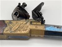Cased Set of Early 19th Century English Flint Boxlock Pocket Pistols Complete Set