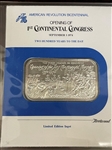 (37) Spirit of '76 .999 Silver Bars FDC in Binder Slip Case (#335)