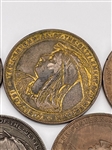 (5) 1907 So Called Dollar Jamestown Tercentennial Exposition Bronze Tokens (#402)