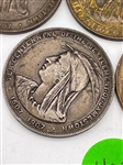 (5) 1907 So Called Dollar Jamestown Tercentennial Exposition Bronze Tokens (#402)