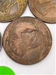 (5) 1907 So Called Dollar Jamestown Tercentennial Exposition Bronze Tokens (#402)