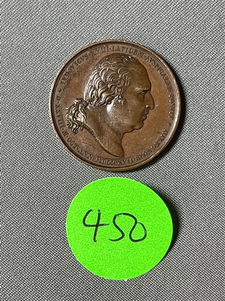 1817 France Louis XVIII Bronze Medal by F. Andrieu (#450)