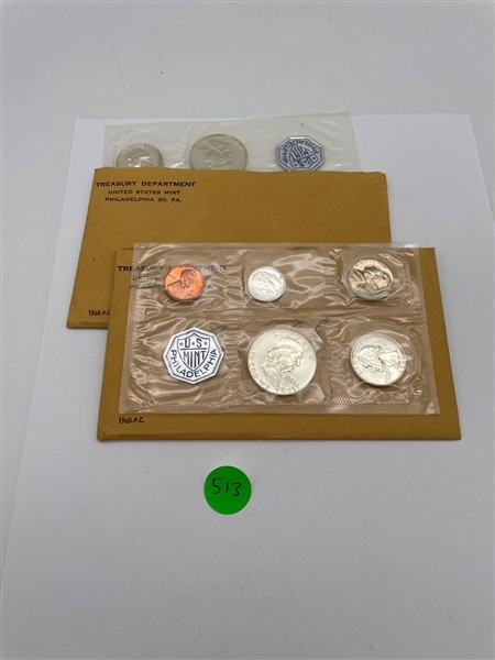 (2) 1960 United States Mint Proof Sets in Opened Envelopes (#513)