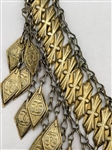 Vintage Molded Brass Tiered Collar Necklace 