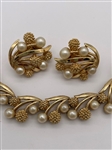 Crown Trifari Necklace and Earring Set