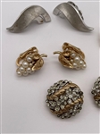 (4) Pairs Crown Trifari Earrings