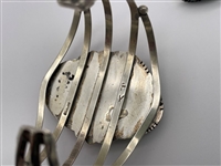 Sterling Silver Turquoise Cuff Bracelet After Frank Yazzie and Ring. 