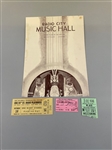 Radio City Music Hall Program and Ticket