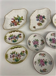 (15) Pieces Herend Hungary Porcelain Mix Trinket Dishes