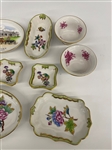 (15) Pieces Herend Hungary Porcelain Mix Trinket Dishes