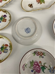 (15) Pieces Herend Hungary Porcelain Mix Trinket Dishes