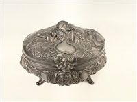 Art Nouveau Metal Lidded Dresser Jar