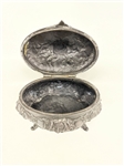 Art Nouveau Metal Lidded Dresser Jar