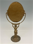 Victorian Brass Dressing Figural Mirror