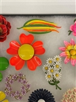 (15) Unsigned Flower Costume Jewelry Brooches