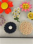 (15) Unsigned Flower Costume Jewelry Brooches