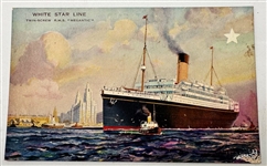 Ocean Liners, Steamers and Battleships Postcard Album