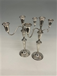 Pair of Reed and Barton Weighted Sterling Silver Convertible Candelabras
