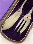 Gorham Sterling Silver Medallion Pastry Fork and Master Butter Knife in Display Case