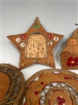 (8) Birch Bark Porcupine Quills Trays and Baskets