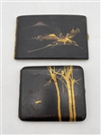 Group of Japanese Champleve Place Card Holders and Cigarette Cases