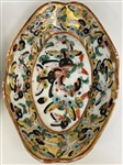 (2) Small 1000 Butterfly Chinese Porcelain Dishes