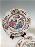 (3) Chinese Famille Rose Plates